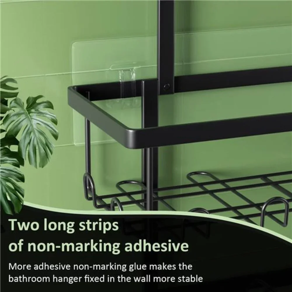 ShowerCaddy Hanging,Bathroom ShowerOrganizer Hanging,Rustproof Black ShowerCaddy